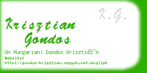 krisztian gondos business card